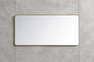 Timeless Home 30 in. W x 60 in. H x modern Soft Corner Metal Rectangle Brass Mirror