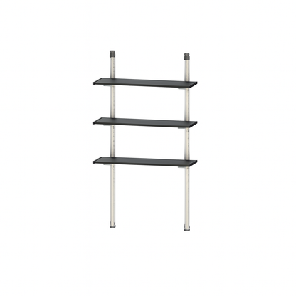 Keter 12 in. W x 40 in. H Black Adjustable Shelve Kit and Rack for Outdoor Storage Sheds Wall Shelving