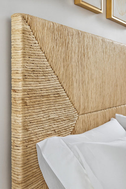 StyleWell Neela Woven Natural Banana Fiber King Headboard 79 in