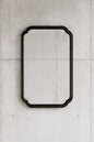 24 in. W x 36 in. H Medium Washed Black Wood Finish Wall Mirror - French Country Natural Pine