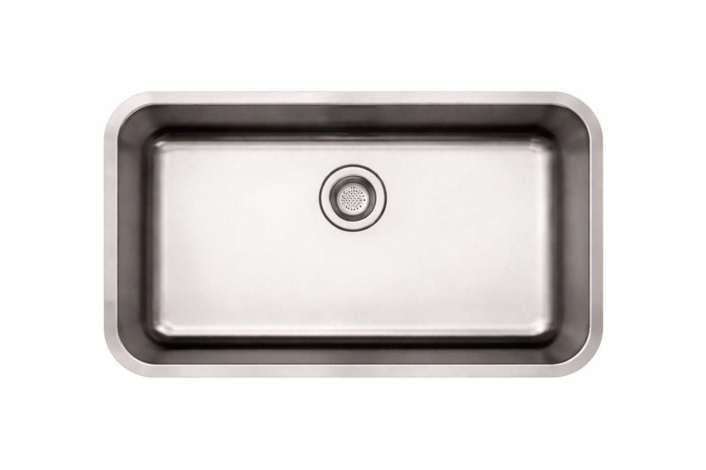 Glacier Bay 30 in Undermount Single Bowl 18 Gauge Stainless Steel Kitchen Sink with Strainer