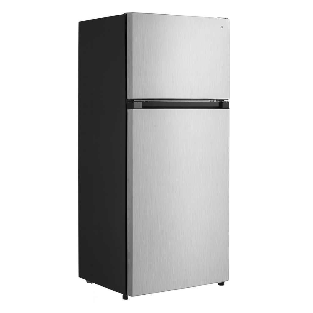 Vissani 4.5 cu. ft. 2-Door Mini Refrigerator in Platinum Steel with Freezer