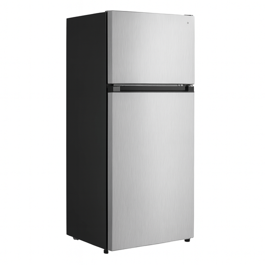 Vissani 4.5 cu. ft. 2-Door Mini Refrigerator in Platinum Steel with Freezer