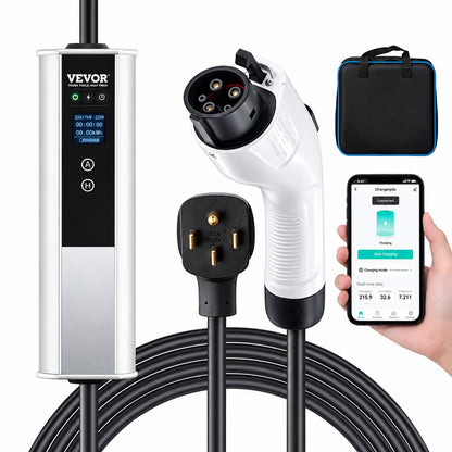 VEVOR Level 2 EV Charger 40A 32A 24A 16A 240V Electric Home EV Charging Station with 25 ft Cable NEMA 14 50P for SAE J1772 MGBXCDQJP240AUI7GV4