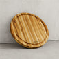 15.8 in. x 15.8 in. Round Teak Cutting Board Reversible Chopping Serving Board Multipurpose Food Safe Thick Board