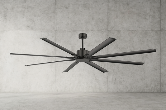 Breezary Melissa 72 in 6 Fan Speeds Ceiling Fan in Black with Remote Control Included