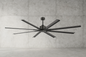 Breezary Melissa 72 in 6 Fan Speeds Ceiling Fan in Black with Remote Control Included