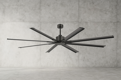 Breezary Melissa 72 in 6 Fan Speeds Ceiling Fan in Black with Remote Control Included