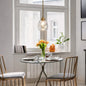 LNC Modern 1 Light Plated Brass Teardrop Pendant Light with Clear Water Glass for Dining Kitchen Island Stem Hanging Lamp