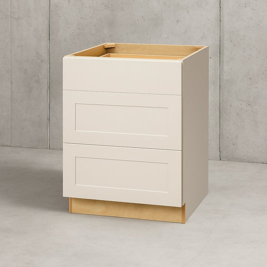 Avondale 24 in. W x 24 in. D x 34.5 in. H Ready to Assemble Plywood Shaker Drawer Base Kitchen Cabinet in Antique White