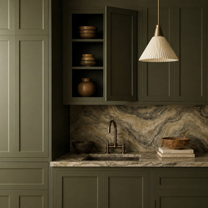 Hampton Bay Avondale 24 in W x 84 in H Refrigerator End Panel in Fern Green