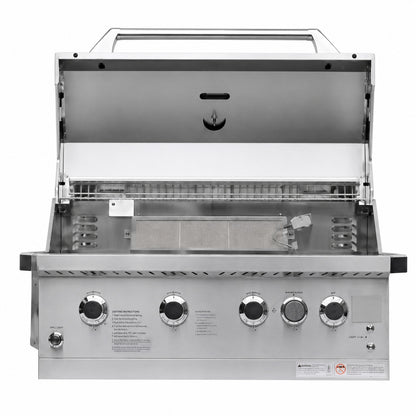 NXR 31 in 4 Burner Built In Gas Grill in Stainless Steel with Infrared