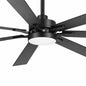 Maxwell 72 in Integrated LED Indoor Black Windmill Ceiling Fans with Color Changing LED Light with Remote Included