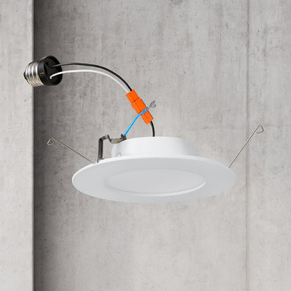Commercial Electric 5 6 in Integrated LED Recessed Retrofit Light Trim with Selectable Color Temperature 12 Pack