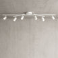 Globe Electric Waylon 6 Ft, Matte White Ceiling Hard Wired Track Lighting Kit with Center Swivel Bars and Cylinder Pivoting Heads