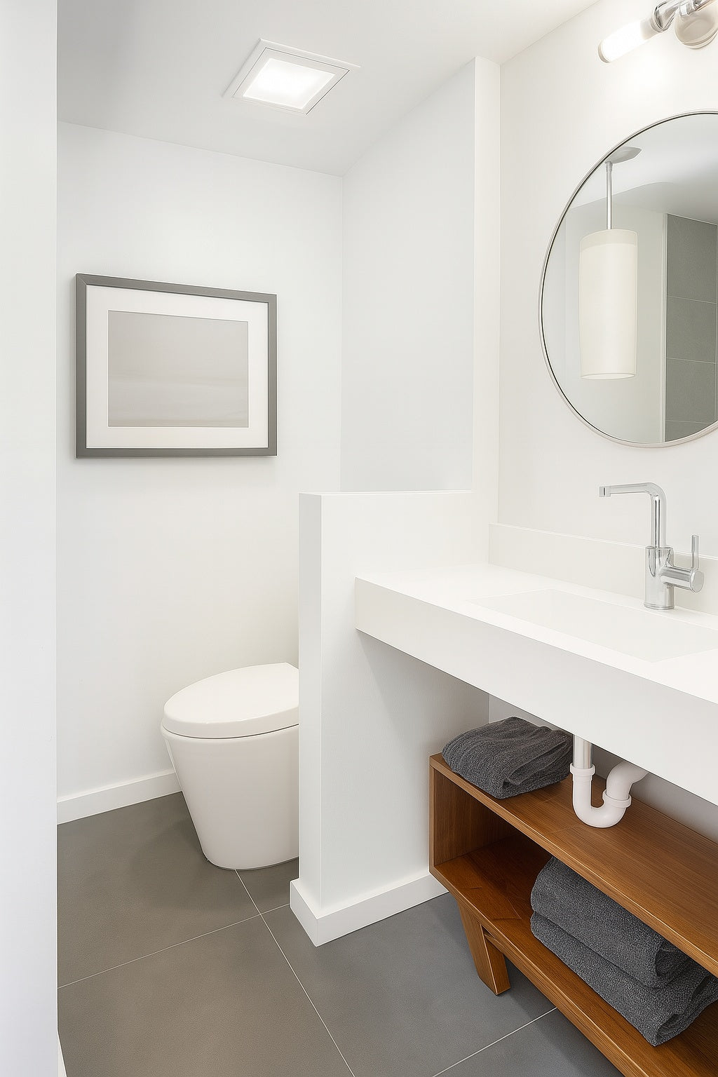 50 CFM Ceiling/Wall Mount Easy Roomside Installation Bathroom/Bath Exhaust Fan with 5 Level LED Lighting, ENERGY STAR