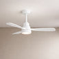 52 in. Integrated LED Indoor Downrod Mount White Standard Ceiling Fan with Dimmable Light and Remote DC Motor