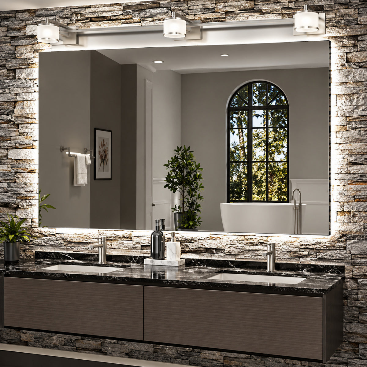 KeonJinn 60 in W x 36 in H Rectangular Frameless LED Light Anti Fog Wall Bathroom Vanity Mirror with Backlit hd YKLBG15290