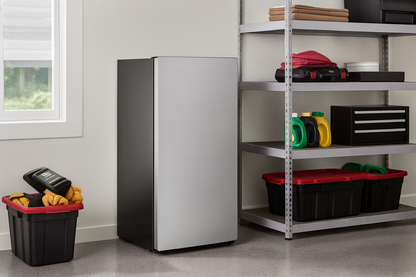 Vissani 7.1 cu. ft. Manual Defrost Convertible Upright Freezer in Stainless Steel Look