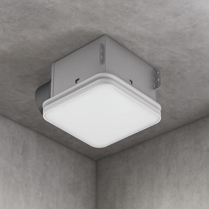 Commercial Electric 80 /110 CFM Ceiling Mount Room Side Installation Square Bathroom Exhaust Fan with Night Light and Humidity Sensor
