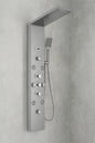 Dual 6-in-One 8-Jet Shower Panel Tower System with Rainfall and Waterfall Head in Brushed Nickel and Chrome