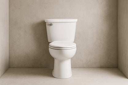American Standard Cadet 12 in Antimicrobial 2 Piece 1 28 GPF Single Flush Chair Height Elongated Toilet with Slow Close Seat in White