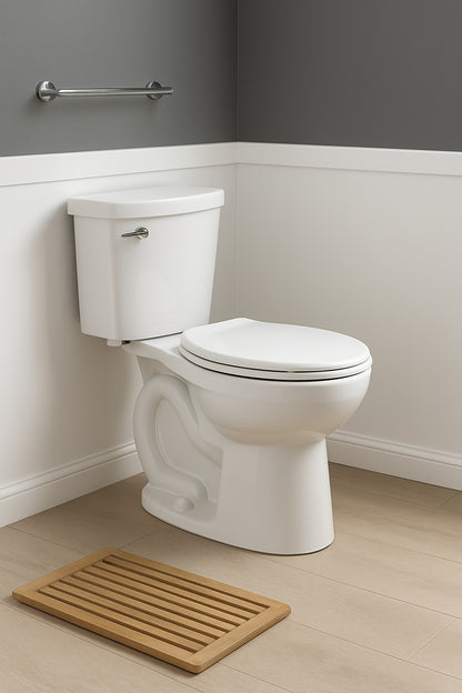 American Standard Cadet 12 in. Antimicrobial 2-Piece 1.28 GPF Single Flush Chair Height Elongated Toilet with Slow Close Seat in White
