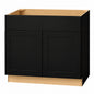 Hampton Bay Avondale 36 in W x 24 in D x 34 5 in H Ready to Assemble Plywood Shaker Base Kitchen Cabinet in Raven Black B36 H