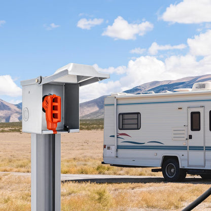 VEVOR RV Extension Cord 15 ft 6 3 50 Amp 250 Volt RV Marine Extension Cord with Indicator Light NEMA 14 50 Plug for RVs