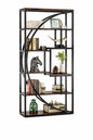 70 8 In Tall Rustic Brown Engineered Wood 8 Shelf Bookcase With Open Storage Display Shelves For Home Office