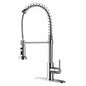 LORDEAR 1 8 GPM Single Handle Spring Pull Down Sprayer Kitchen Faucet with Power Clean in Brushed Nickel