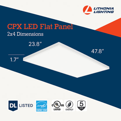 Lithonia Lighting CPX 2 ft. x 4 ft. 8000 Lumens White Integrated LED Troffer Light