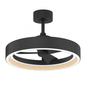 Artika Alton 18 7 in Black and Wood Downrod Mount Fandelier 8 Step CCT Ceiling Fan with Integrated LED with Remote Included FAN ALR HD2BL