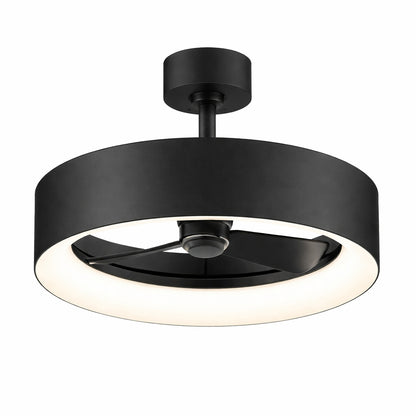 Artika Aiden 24 In Indoor Black 8 Steps Cct 17 7 In Integrated Led Ceiling Fan With Remote Included Fan Air