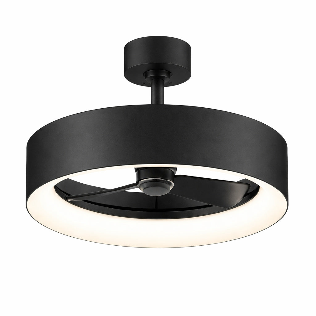 Artika Aiden 24 in Indoor Black 8 Steps CCT 17 7 in Integrated LED Ceiling Fan with Remote Included FAN AIR