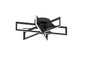 Artika Swirl 26 in. Indoor Black 8-Steps CCT 18.7 in. Integrated LED Ceiling Fan with Remote Included
