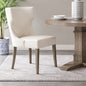 Madison Park Fillmore Cream Polyester Upholstered Wingback Dining Chair