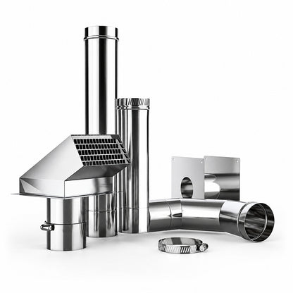 CAMPLUX 3 in Stainless Steel Horizontal Termination Vent Kit for Indoor Gas Tankless Water Heater