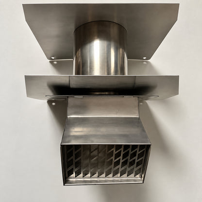 CAMPLUX 3 in Stainless Steel Horizontal Termination Vent Kit for Indoor Gas Tankless Water Heater