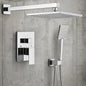 Rainfall Single Handle 2-Spray 9 in. Square Shower Faucet 2.5 GPM With High Pressure in Polished Chrome (Valve Included)