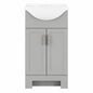 Glacier Bay Weldon 18 in Single Sink Pearl Gray Freestanding Bath Vanity with White Cultured Marble Top Assembled