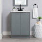 Glacier Bay Lanier 25 in Single Sink Laguna Freestanding Bath Vanity with White Cultured Marble Top Assembled