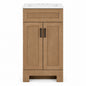 Glacier Bay Lyton 19 in Single Sink Sand Freestanding Bath Vanity with White Cultured Marble Top Assembled