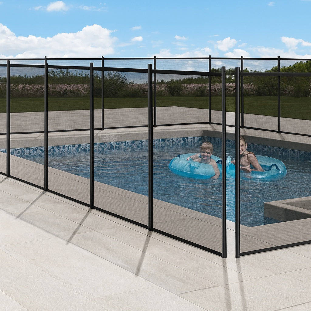 VEVOR Pool Fence 4 x 48 ft Pool Fences for Inground Pools Removable Child Safety Pool Fencing Easy DIY Swimming Pool Fence