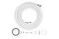 VEVOR 16 ft. Mini Split Line Set 1/4 in. and 1/2 in. O.D Copper Pipes Tubing and Triple-Layer Insulation for Air Conditioning