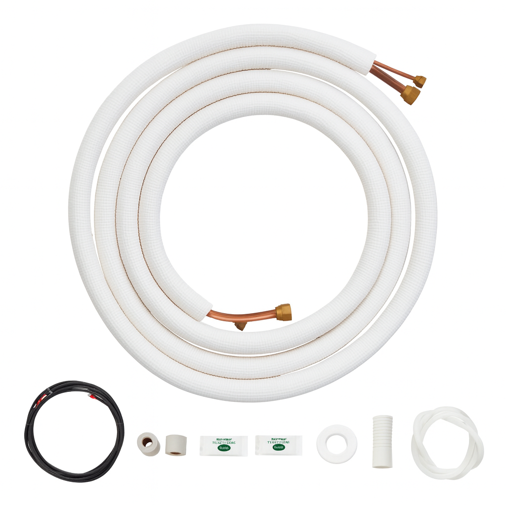 VEVOR 16 ft. Mini Split Line Set 3/8 in. and 5/8 in. O.D Copper Pipes Tubing and Triple-Layer Insulation for Air Conditioning