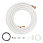VEVOR 16 ft. Mini Split Line Set 3/8 in. and 5/8 in. O.D Copper Pipes Tubing and Triple-Layer Insulation for Air Conditioning