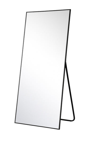 Dovelina 35 in W x 79 in H Rectangle Framed Black Tempered Glass Full Length Mirror