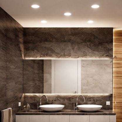 Commercial Electric Premium Series 6 in LED 2 Level Lumen Select Baffle Canless Recessed Light Adjustable