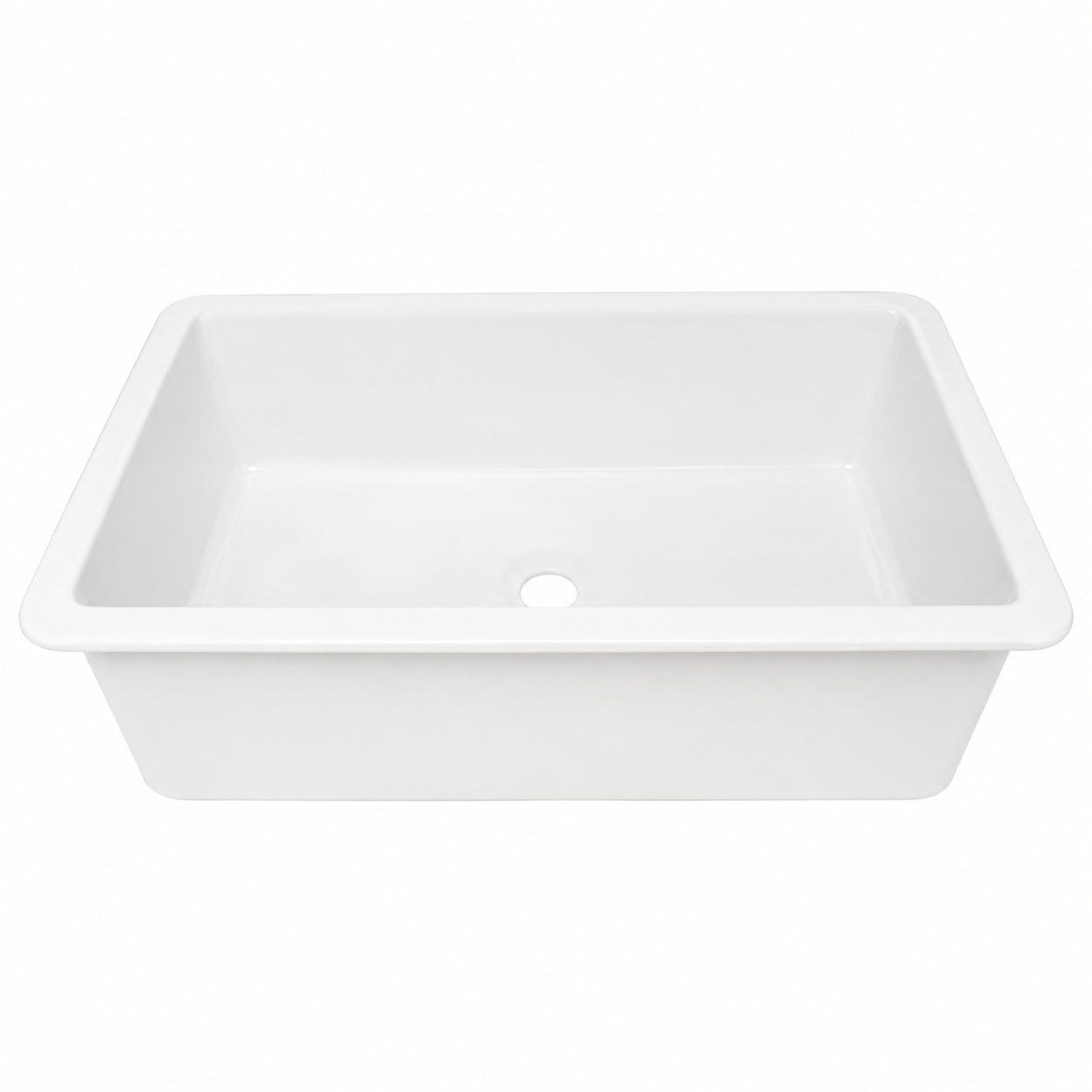 SINKOLOGY Eden 31 in Undermount Single Bowl Crisp White Fireclay Kitchen Sink
